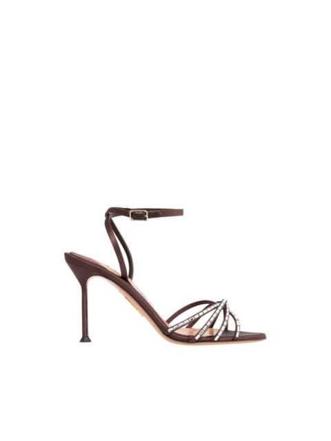 AQUAZZURA TELL ME CRYSTAL SANDAL 85