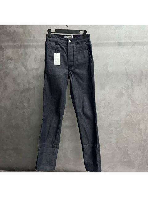 Loewe Loewe Navy Cotton Jeans with Deep-Contrast Cuffs