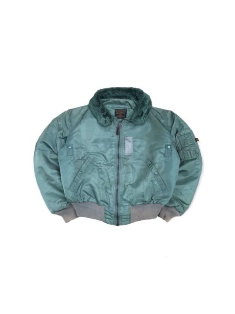 ALPHA INDUSTRIES Vintage 90s Alpha Industries B-15D Sage Green Flight Jacket