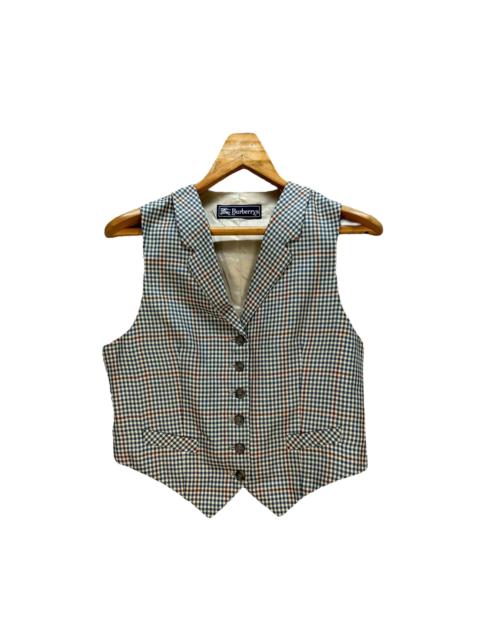 Other Designers Vintage - Burberrys Made In Usa Checked Silk Inner Vest #A6-0169