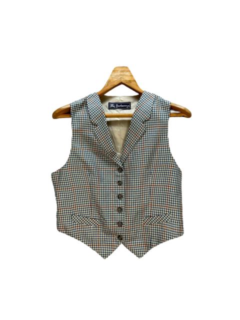 Burberry Burberrys Made In Usa Checked Silk Inner Vest #A6-0169