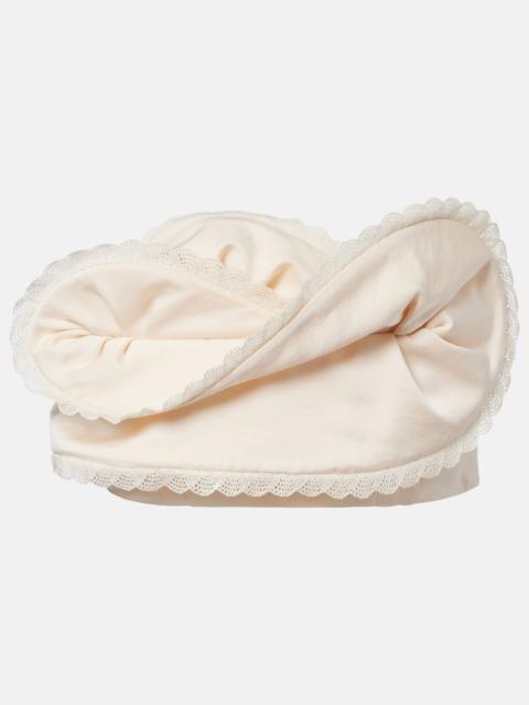 MAGDA BUTRYM Ruffled cotton and silk bandeau top