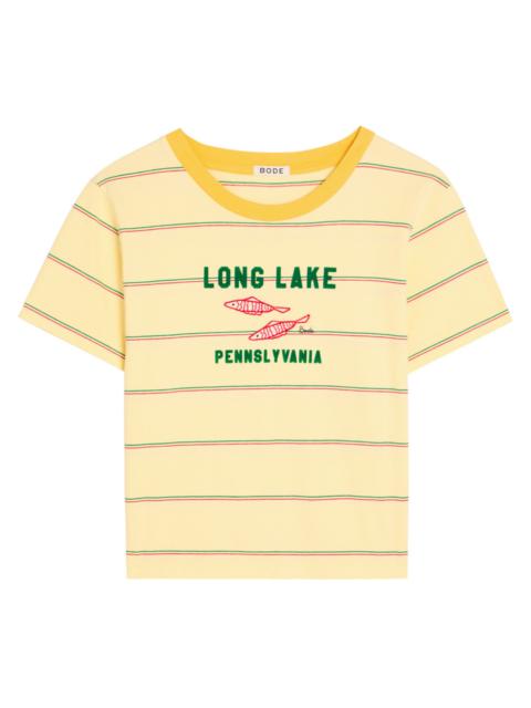 BODE Bode Summertime Striped Cotton T-shirt