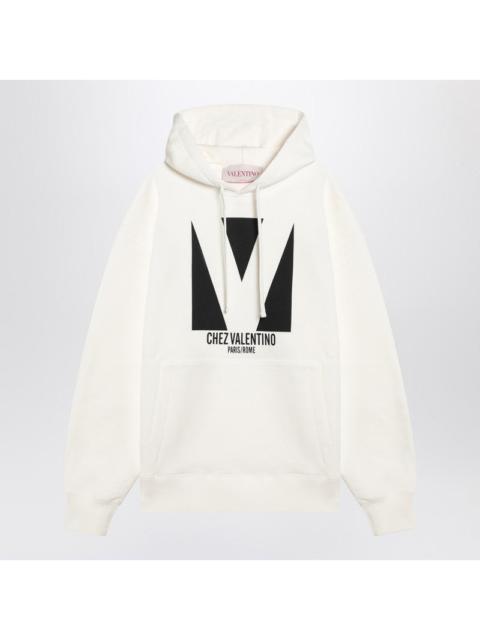Valentino Valentino Ivory Sweatshirt With Chez Valentino Print Men