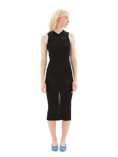 Marni KNITTED SLEEVELESS DRESS W/MARNI LOGO
