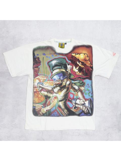 Other Designers Vintage 90s CONART World Wide 1991 Full Art Big Print Street T-Shirt Hiphop Gravity Art Rap Tee