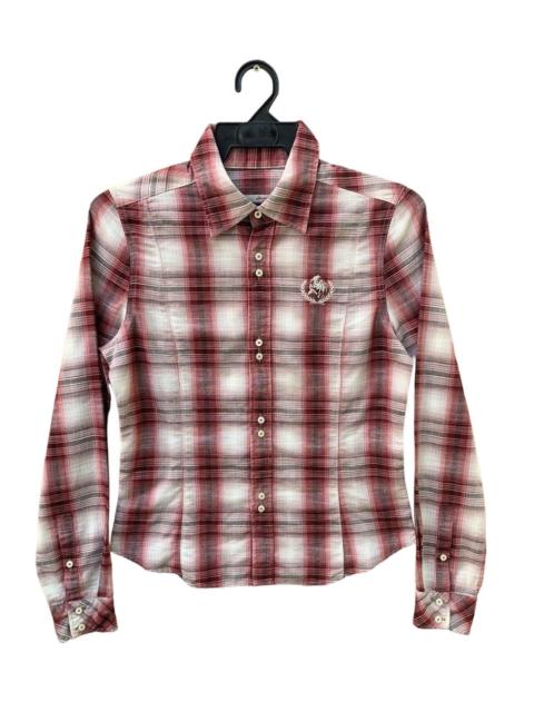 Hysteric Glamour Hysteric Glamour Button Ups Checkered Gold Stripe Line Shirt