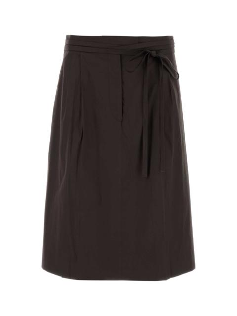 Prada Prada Women Brown Stretch Poplin Skirt