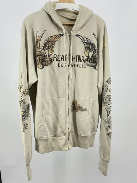 Other Designers The Great China Wall - Swarovski Crystal Los Angeles Hoody