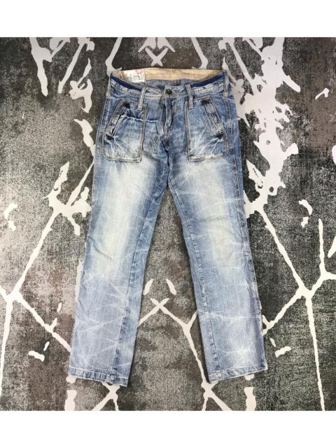 Other Designers Japanese Brand - Japanese Brand BOWW Jeans Faded Blue Denim KJ1274