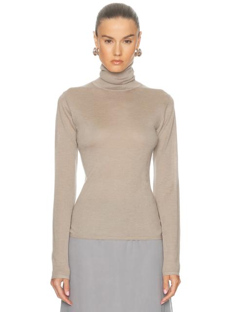 RENGGLI Cashmere Silk Fitted Turtleneck Sweater