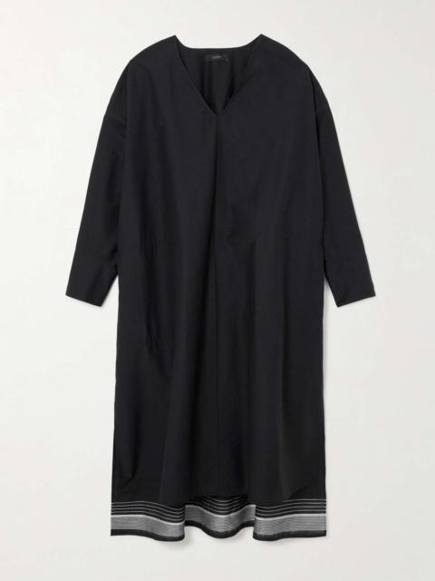 Dalamo embroidered cotton-blend midi dress Black