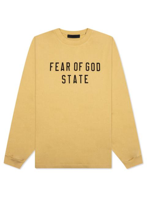 ESSENTIALS HEAVY L/S TEE - AMBER