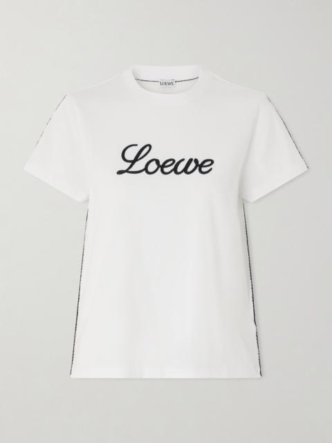 Loewe Embroidered Cotton-jersey T-shirt