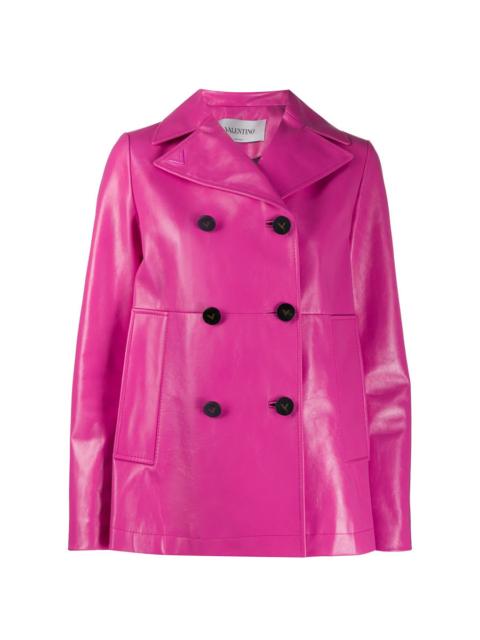 Valentino Valentino Garavani Double-Breasted Leather Jacket