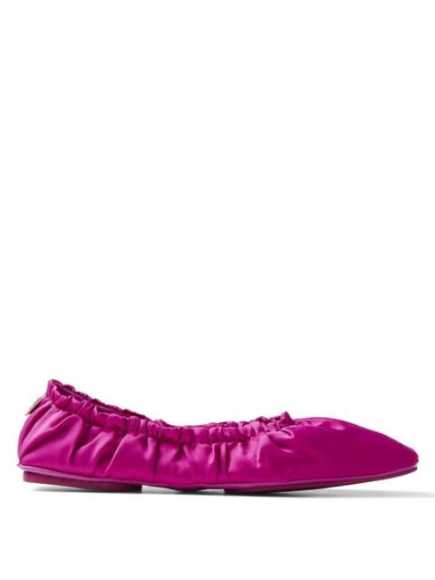 JIMMY CHOO Jimmy Choo Bardo Satin Ballerina Flats