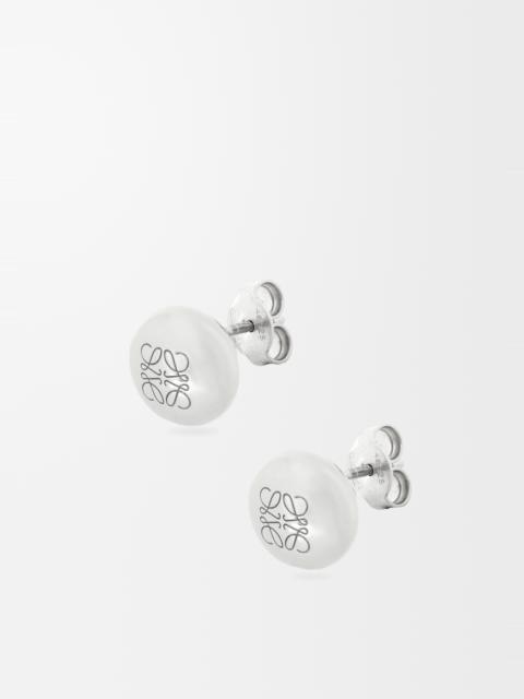 Loewe Anagram Pebble stud earrings in sterling silver