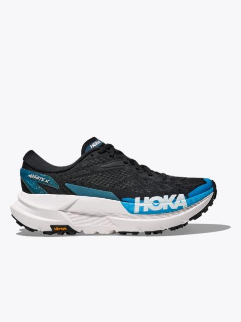 HOKA Men's Mafate X Shoes in Black/Skyward Blue