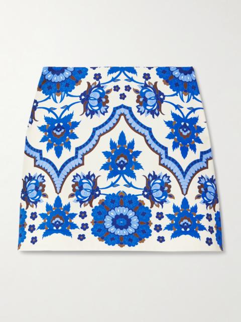 Cara Cara Chrissy Printed Cotton-blend Sateen Mini Skirt