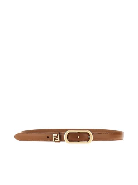 FENDI Fendi FF Leather Belt Brown Women