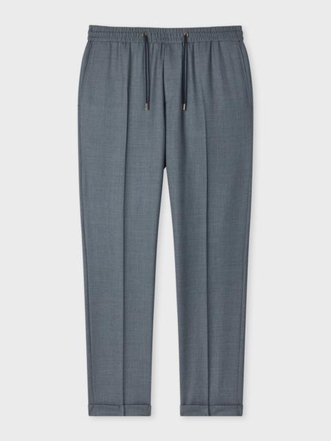 Paul Smith A Suit To Travel In - Slim-Fit Blue Marl Drawstring-Waist Wool Trousers