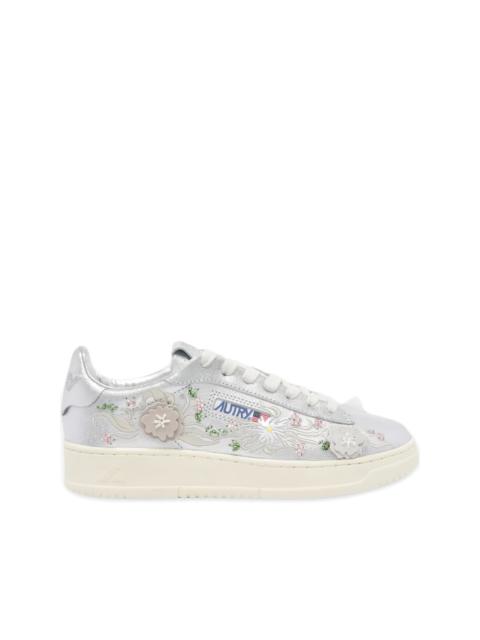 AUTRY Dallas Low floral-embroidered trainers