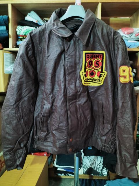 Vintage 90s Cactus Jack Leather Jacket Queens Commerce