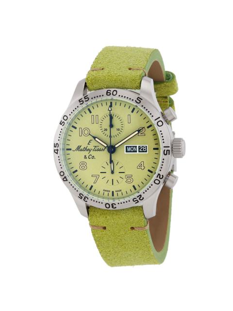 Other Designers Mathey-Tissot Type 21 Chrono Auto Chronograph Automatic Green Dial Men's Watch H1821CHTLV