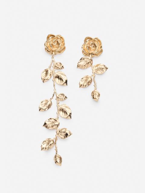 MAGDA BUTRYM Cascading rose earrings in gold