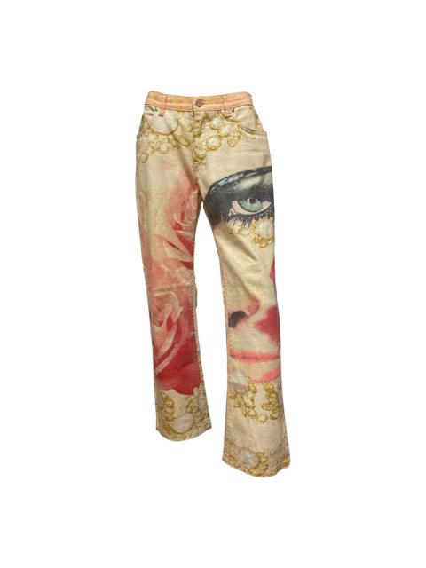 ROBERTO CAVALLI Spring Summer 2001 Print Denim Pants