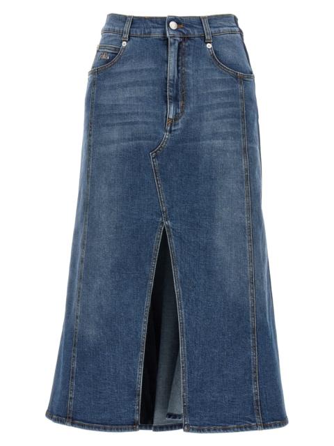 Alexander Mcqueen Women Denim Skirt