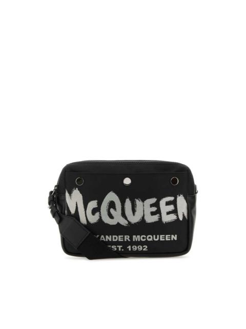 Alexander McQueen Alexander Mcqueen Black Fabric Mcqueen Graffiti Crossbody Bag