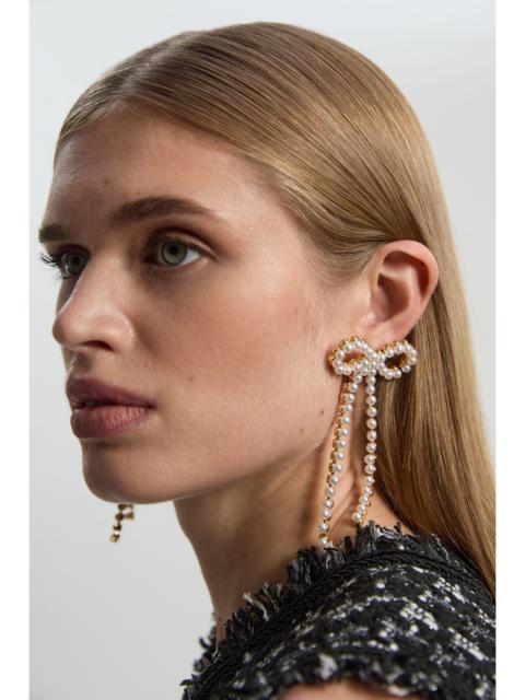 KAREN MILLEN Pearl Bow Earrings