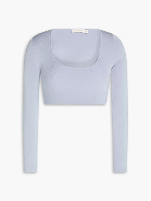 Zimmermann Cropped metallic knitted top