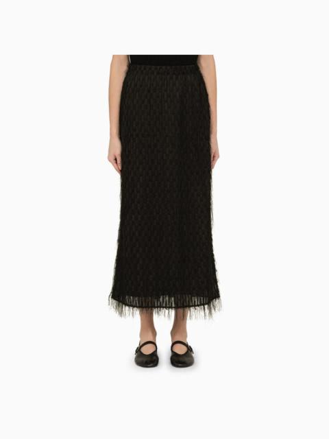 BY MALENE BIRGER LONG SKIRT WITH FRAYED EFFECT