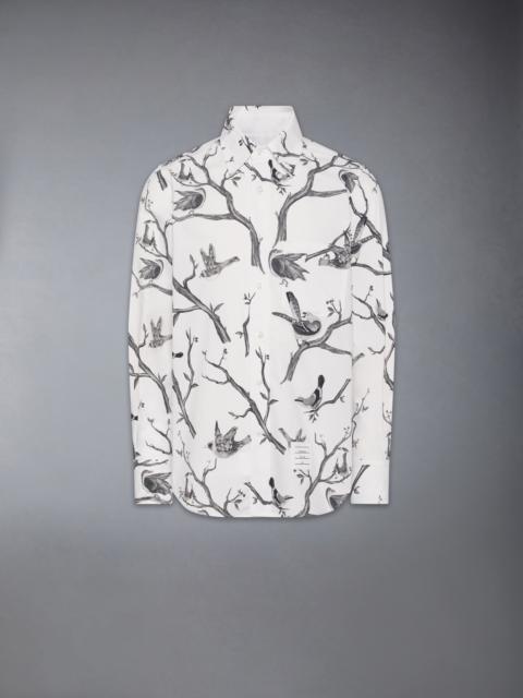 Thom Browne POPLIN BIRD TOILE PRINTED SHIRT