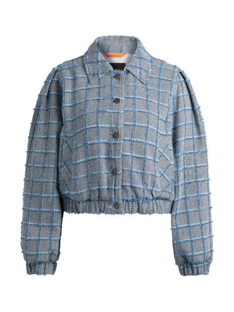 BOSS TWEED JACKET WITH DENIM CHECK