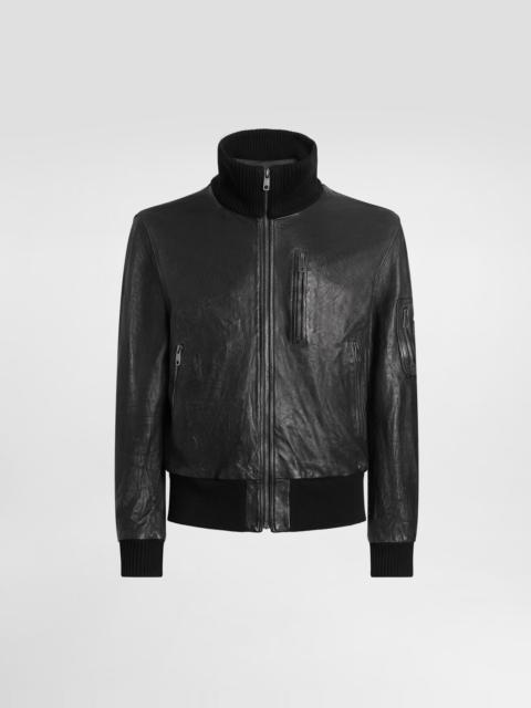 Dolce & Gabbana Aged effect nappa jacket