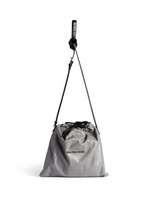 BALENCIAGA Men's Shopper Dust Bag Crossbody Pouch Medium in Balenciaga Grey