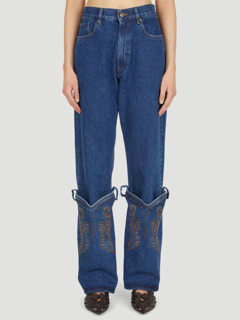Y/Project $735 Y/Project Cowboy Cuff Jeans
