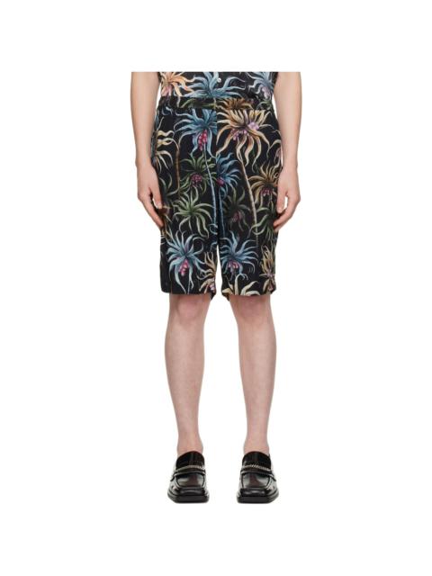 ENDLESS JOY Black Night Palm Board Shorts