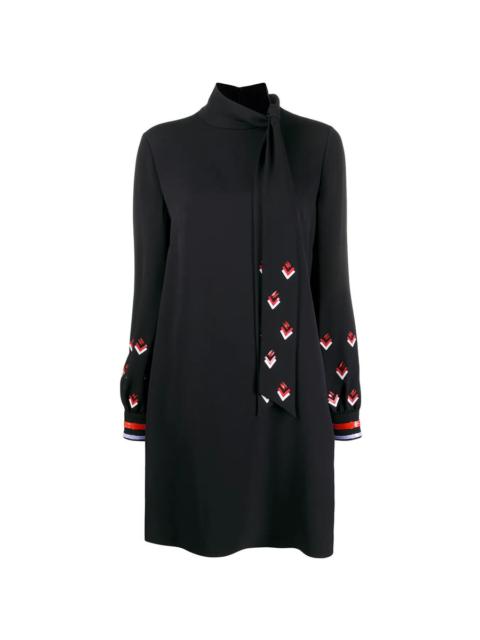 Valentino Valentino Garavani Sequin-Detail Long-Sleeve Dress