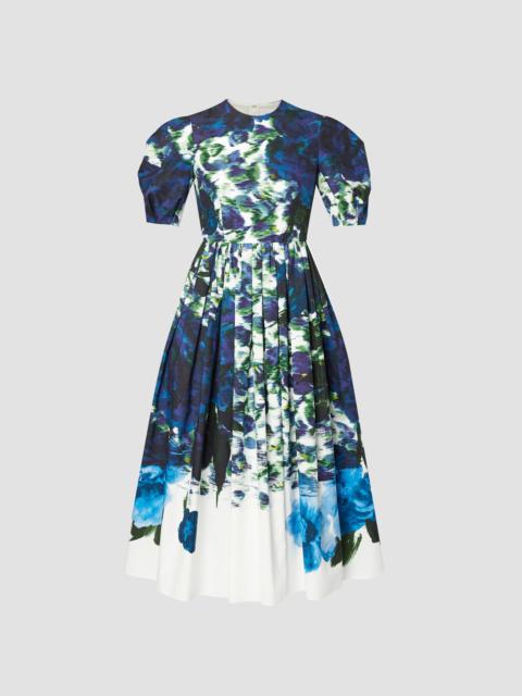 Erdem SHORT SLEEVE A LINE MIDI DRESS