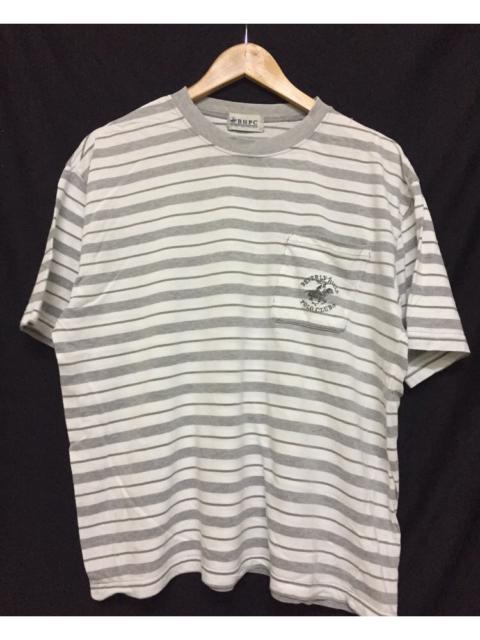 Other Designers Vintage - Vtg stripes tee polo pocket tee nirvana kurt kobain style