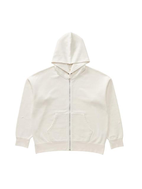 visvim JUMBO SB SWEAT HOODIE F.Z. CRASH OFF WHITE