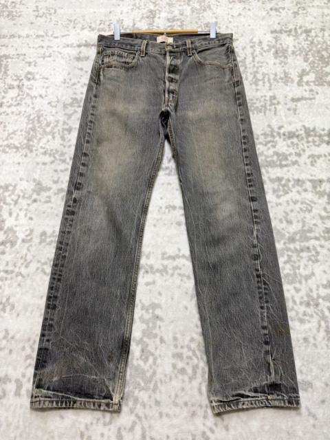 Levi's Vintage Levi’s 501 Straight Leg Faded Black Distressed Denim