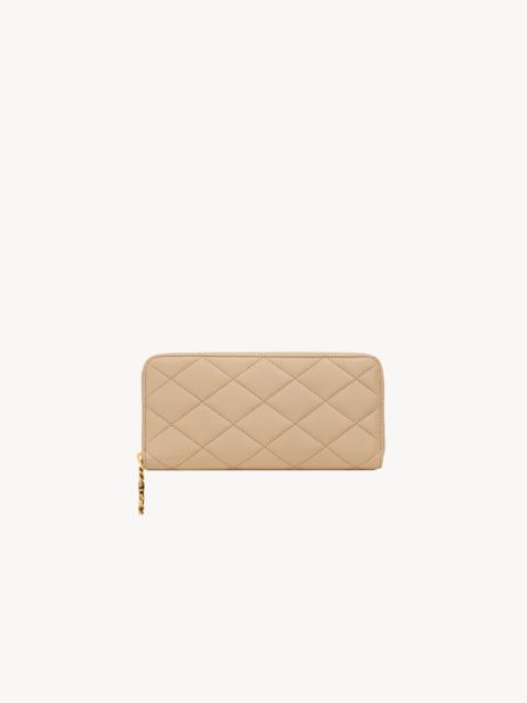 SAINT LAURENT CASSANDRE BIJOU ZIP WALLET IN LAMBSKIN
