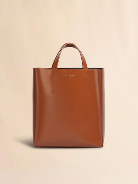 Marni MUSEO SMALL BAG IN BROWN LEATHER