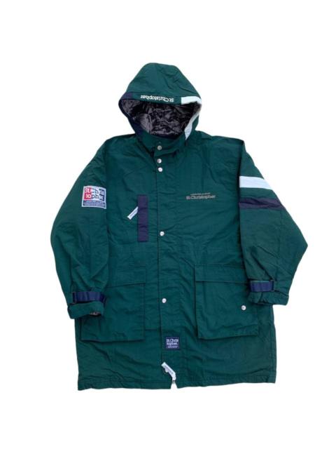 Other Designers Japanese Brand - Vintage St Christopher Quilted Lined Hooded Parka Oversized