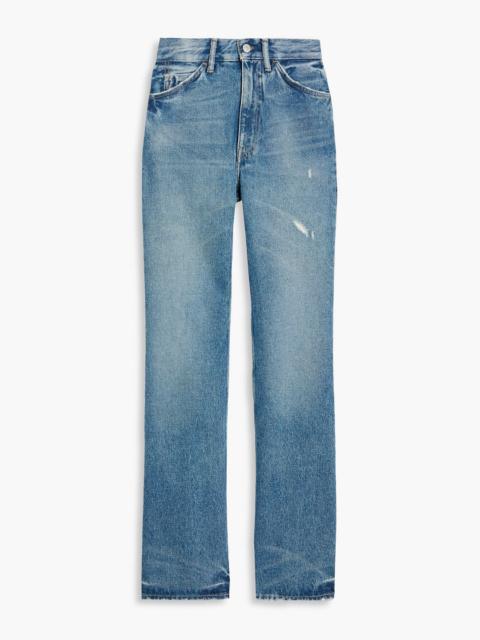 Acne Studios Distressed high-rise straight-leg jeans
